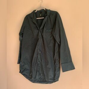 Skims Men Button Down Top Shirt Long Sleeve Green Size Small Winter Formal